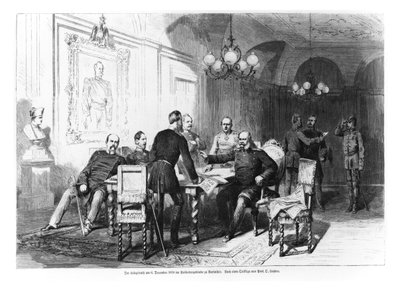 War Council at Versailles Prefecture on 6th December 1870, Illustration from 